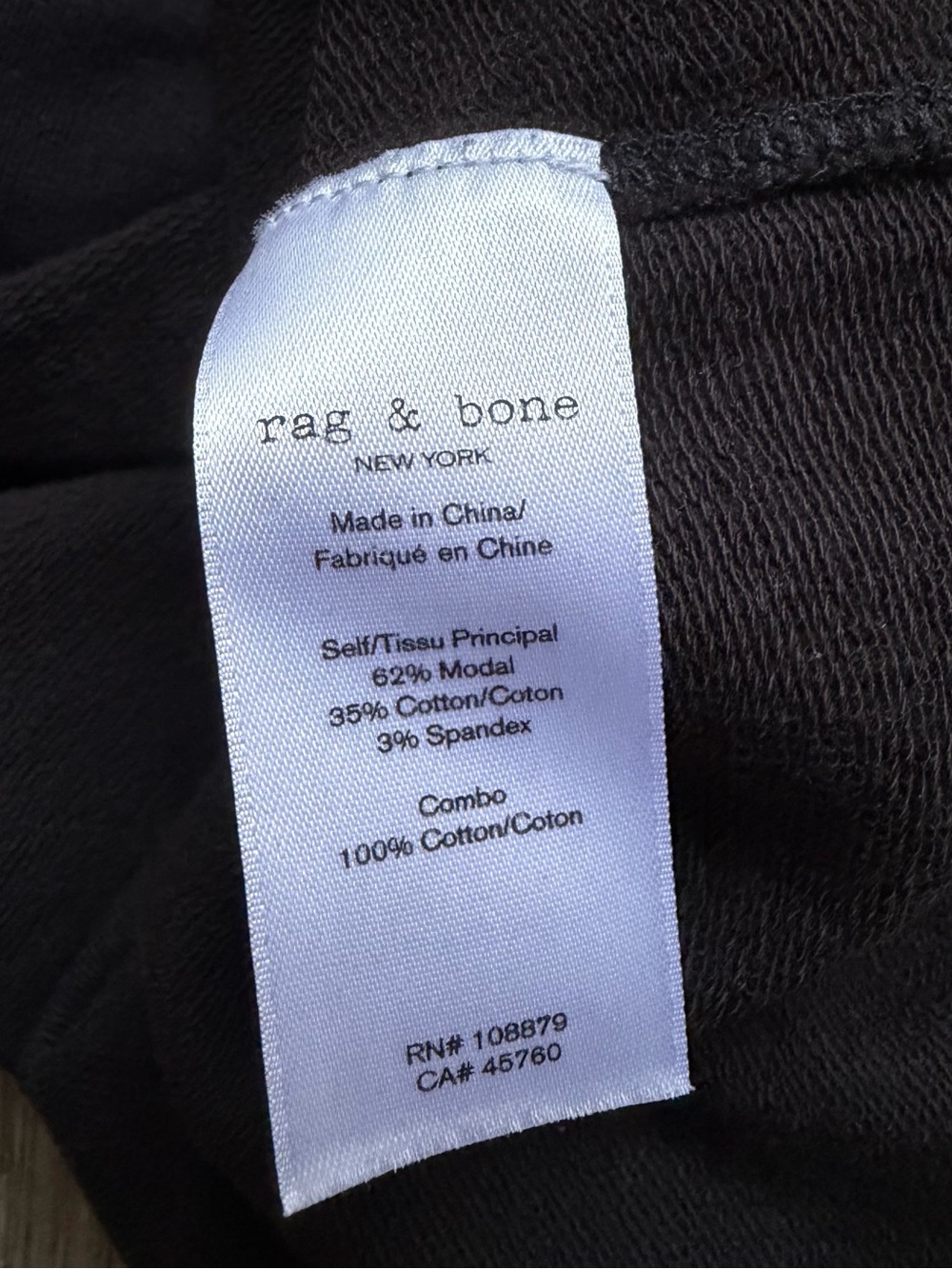 rag & bone Black Short Sleeve Crewneck Tee open Back size S - Picture 4 of 5